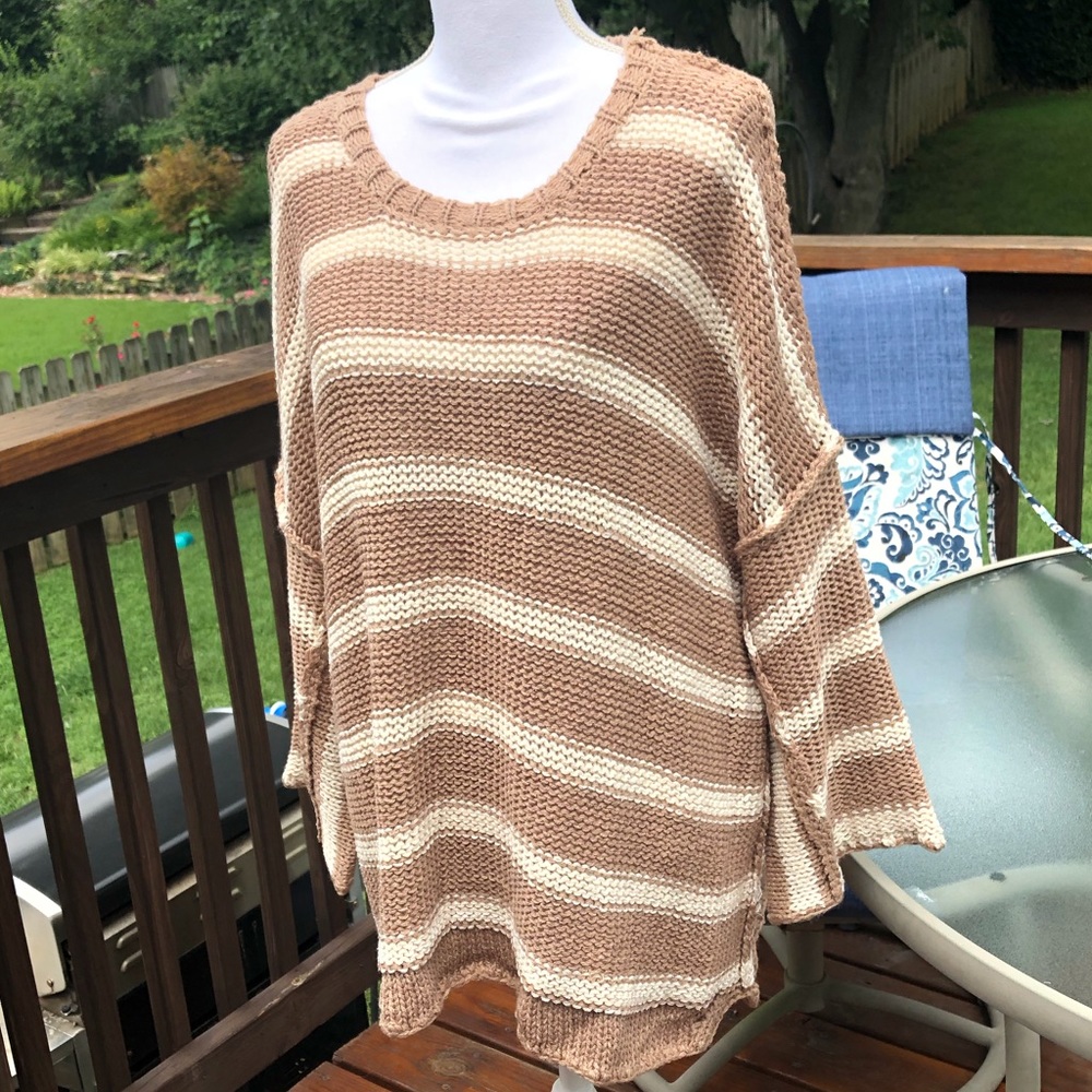 Oversized Stripe Knit Boxy Sweater! - Picture 7 of 16